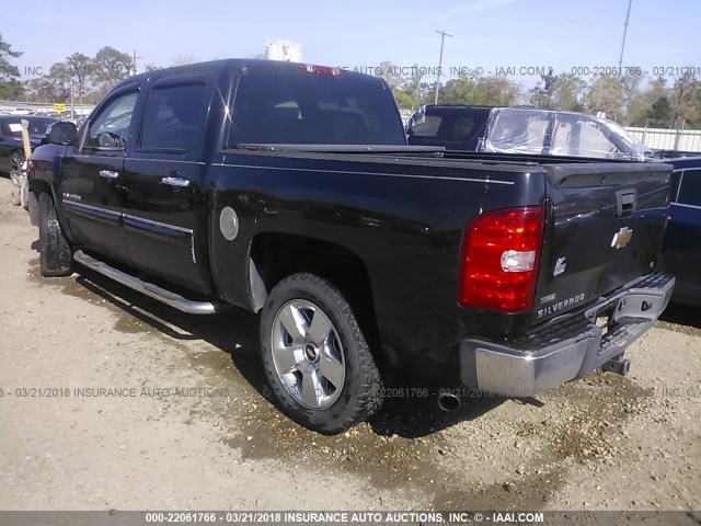 3GCRCSE01AG175941 - 2010 CHEVROLET SILVERADO C1500 LT BLACK photo 3