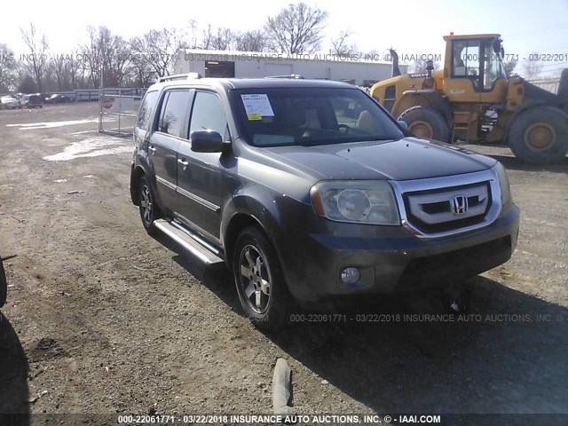 5FNYF38829B007379 - 2009 HONDA PILOT TOURING GRAY photo 1