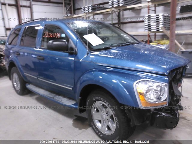 1D4HB58D64F213980 - 2004 DODGE DURANGO LIMITED BLUE photo 1