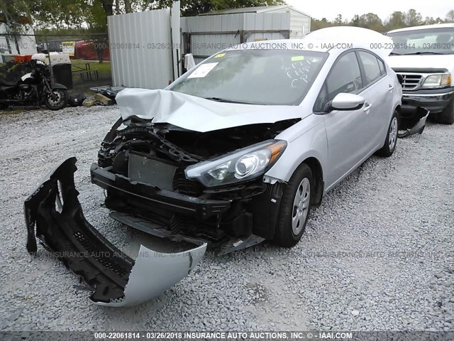 KNAFK4A69G5509030 - 2016 KIA FORTE LX SILVER photo 2