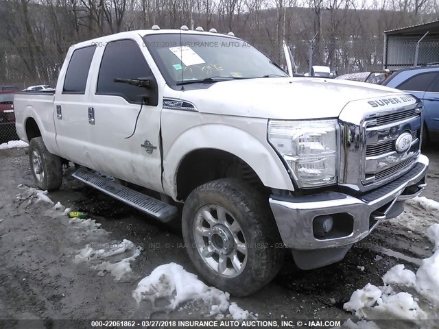 1FT7W2BT3BEA55242 - 2011 FORD F250 SUPER DUTY WHITE photo 1