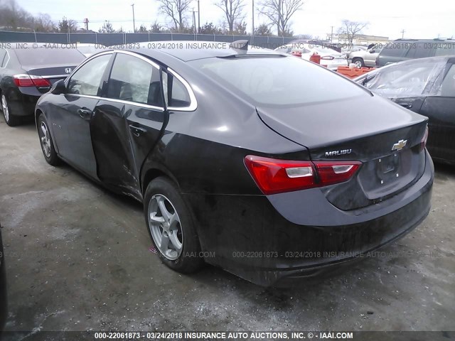1G1ZB5ST7GF346729 - 2016 CHEVROLET MALIBU LS შავი ფოტო 3