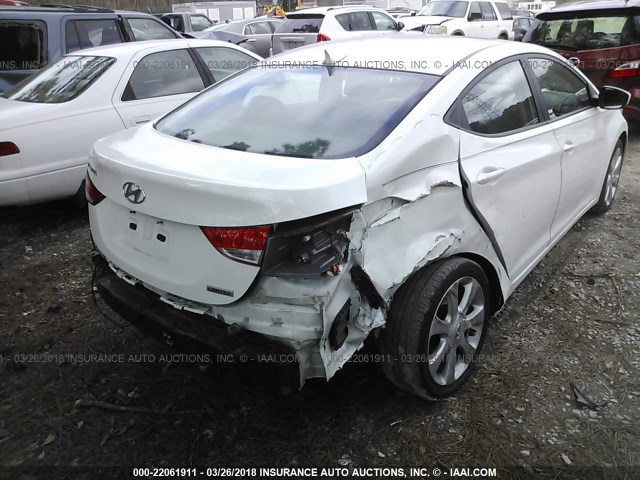 5NPDH4AE8CH118252 - 2012 HYUNDAI ELANTRA GLS/LIMITED WHITE photo 6