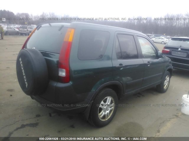 SHSRD78874U247255 - 2004 HONDA CR-V EX GREEN photo 4