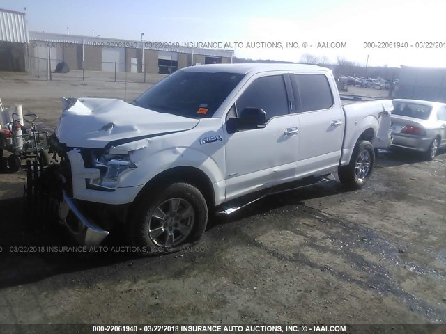 1FTEW1EP4HKD86762 - 2017 FORD F150 SUPERCREW WHITE photo 2