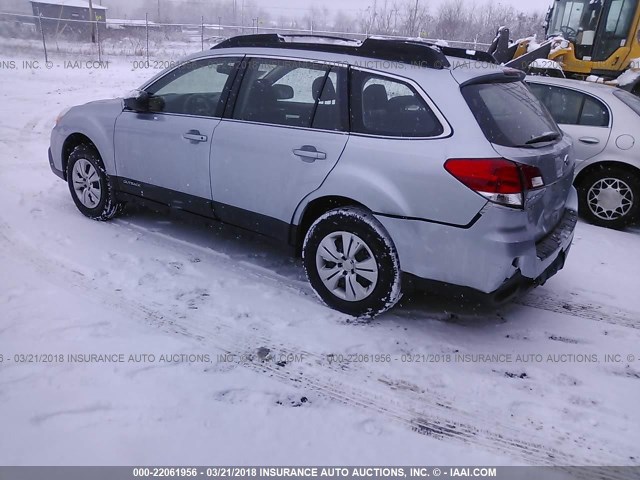 4S4BRBAC7D3266652 - 2013 SUBARU OUTBACK 2.5I Light Blue photo 3