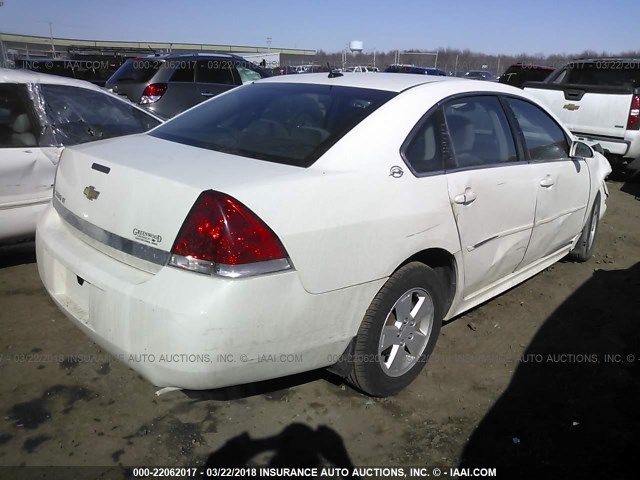 2G1WT57N191276486 - 2009 CHEVROLET IMPALA 1LT WHITE photo 4