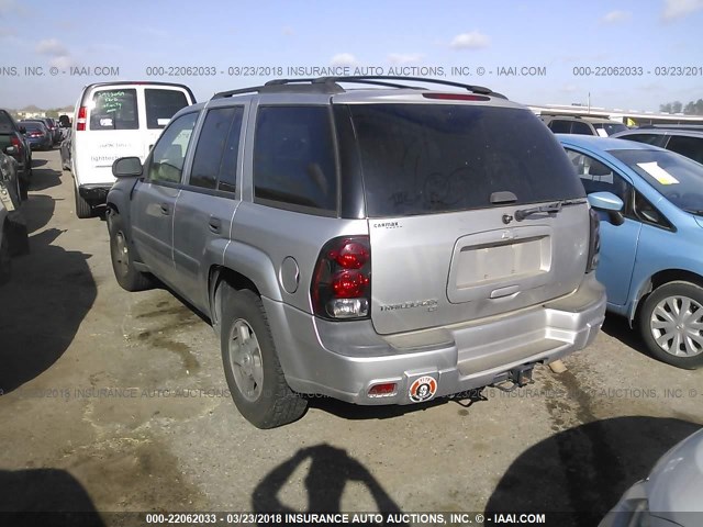 1GNDS13SX52371264 - 2005 CHEVROLET TRAILBLAZER LS/LT SILVER photo 3