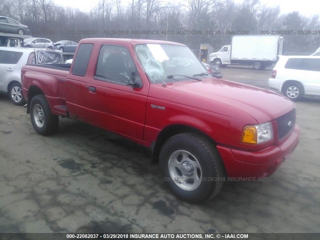 1FTZR45E12PB21333 - 2002 FORD RANGER SUPER CAB RED photo 1