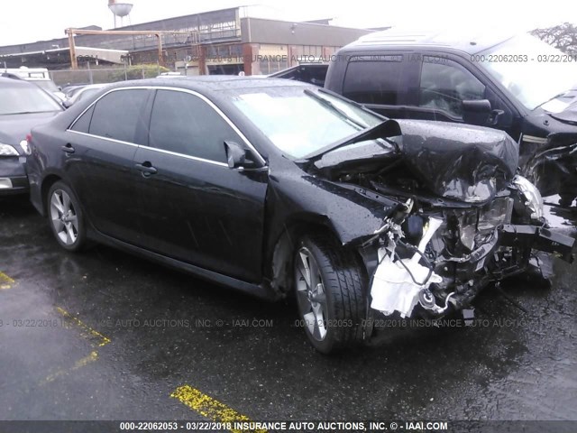 4T1BF1FK7CU190653 - 2012 TOYOTA CAMRY SE/LE/XLE BLACK photo 1