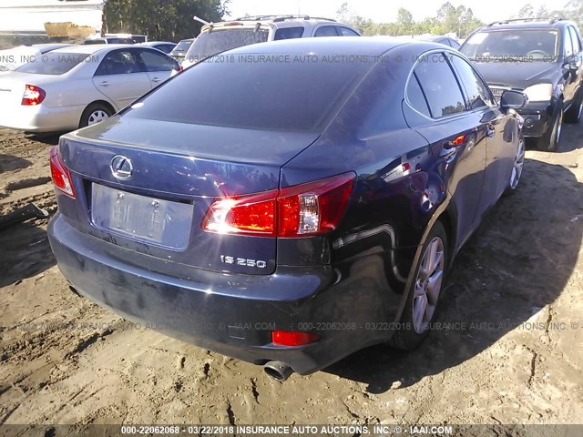 JTHBF5C2XC5176609 - 2012 LEXUS IS 250 Dark Blue photo 4