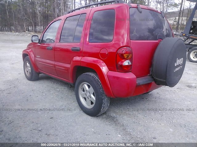 1J4GK58K84W301348 - 2004 JEEP LIBERTY LIMITED RED photo 3