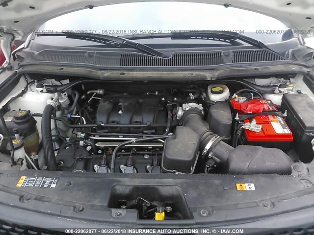 1FM5K8AR2FGB62106 - 2015 FORD EXPLORER POLICE INTERCEPTOR WHITE photo 10