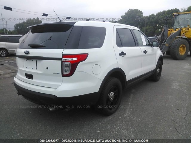 1FM5K8AR2FGB62106 - 2015 FORD EXPLORER POLICE INTERCEPTOR WHITE photo 4