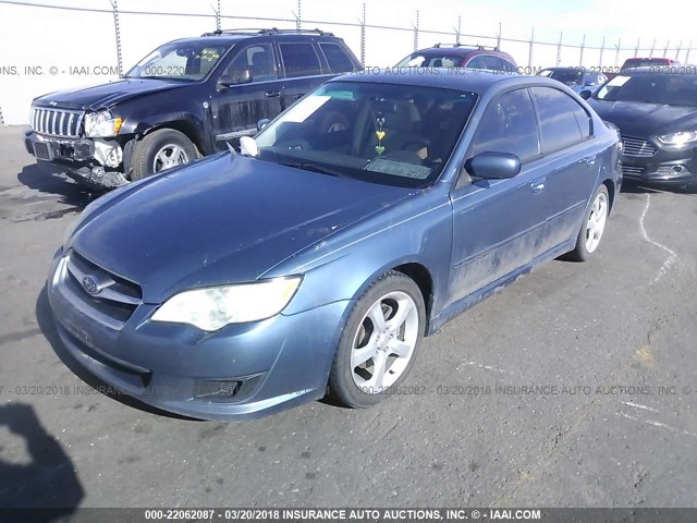 4S3BL616497219666 - 2009 SUBARU LEGACY 2.5I BLUE photo 2