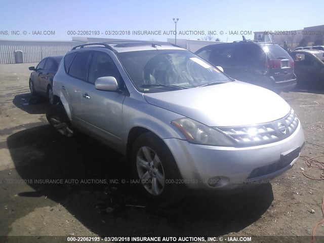 JN8AZ08TX6W426846 - 2006 NISSAN MURANO SL/SE/S SILVER photo 1