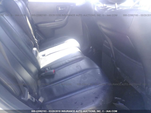 JN8AZ08TX6W426846 - 2006 NISSAN MURANO SL/SE/S SILVER photo 8