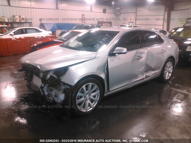 1G11H5SLXEF110021 - 2014 CHEVROLET MALIBU LTZ 银色 照片 2