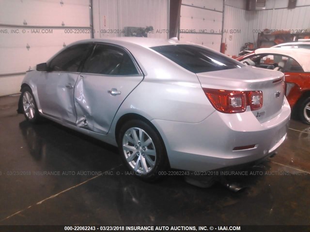 1G11H5SLXEF110021 - 2014 CHEVROLET MALIBU LTZ 银色 照片 3