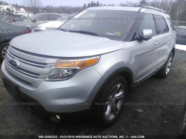 1FM5K8F8XDGB07772 - 2013 FORD EXPLORER LIMITED 银色 照片 2