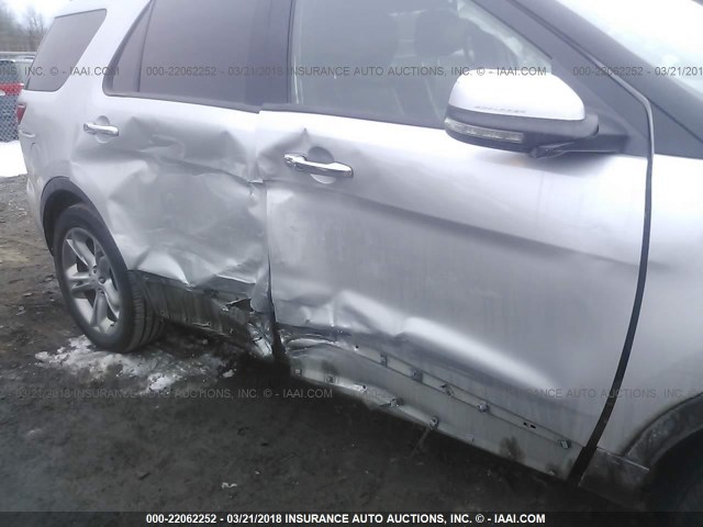 1FM5K8F8XDGB07772 - 2013 FORD EXPLORER LIMITED 银色 照片 6