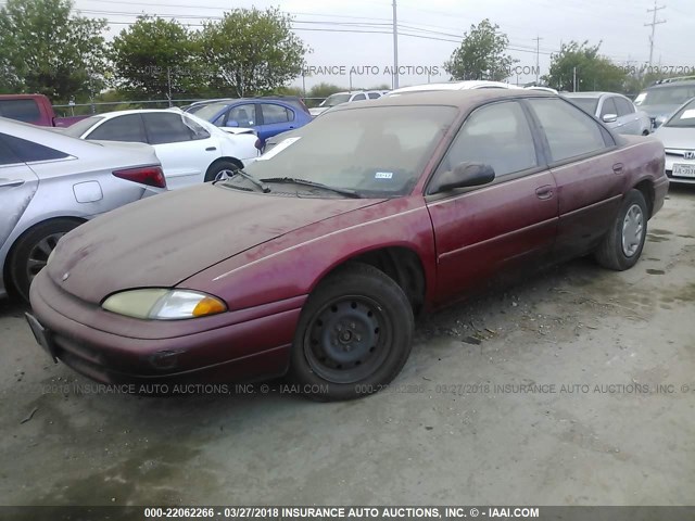 1B3HD46T2RF320612 - 1994 DODGE INTREPID BURGUNDY photo 2