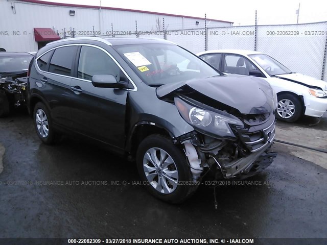 5J6RM4H78EL015009 - 2014 HONDA CR-V EXL GRAY photo 1