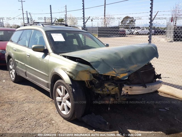 4S4BP62C067308764 - 2006 SUBARU LEGACY OUTBACK 2.5I LIMITED GREEN photo 1