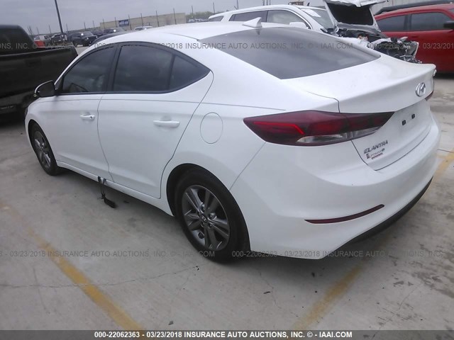 5NPD84LF9HH089759 - 2017 HYUNDAI ELANTRA SE/VALUE/LIMITED WHITE photo 3