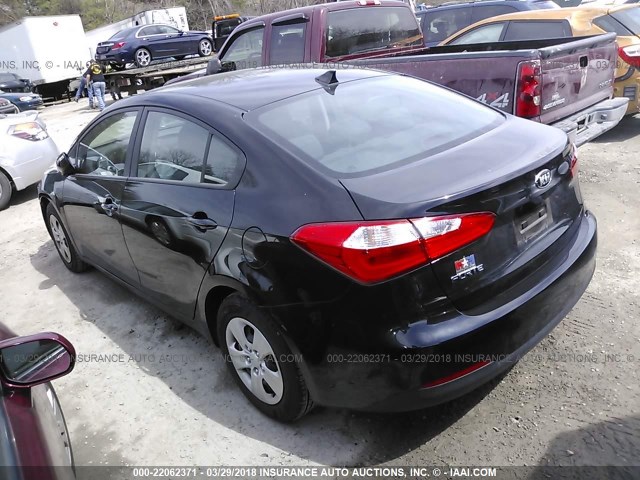 KNAFX4A61G5541357 - 2016 KIA FORTE LX BLACK photo 3