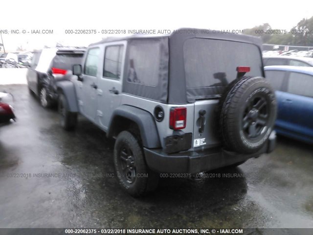 1C4BJWDG6GL342240 - 2016 JEEP WRANGLER UNLIMITE SPORT SILVER photo 3