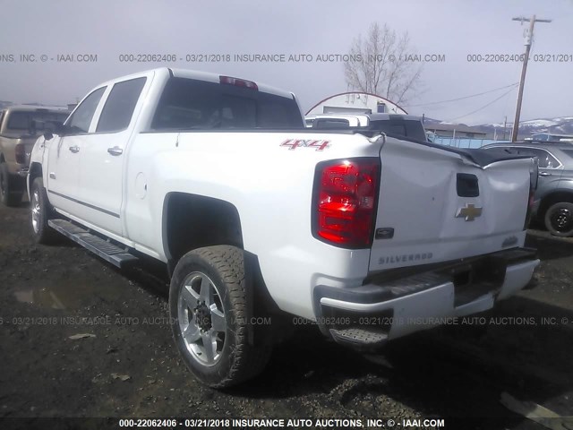 1GC1KXE83FF539014 - 2015 CHEVROLET SILVERADO K2500 HIGH COUNTRY WHITE photo 3