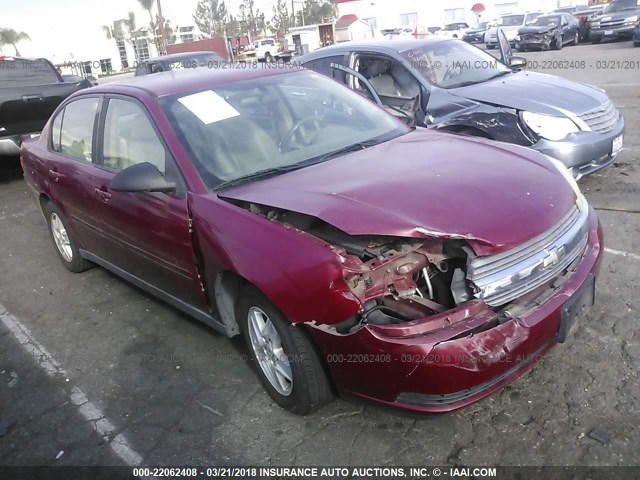 1G1ZT548X5F182105 - 2005 CHEVROLET MALIBU LS 勃艮第红 照片 1
