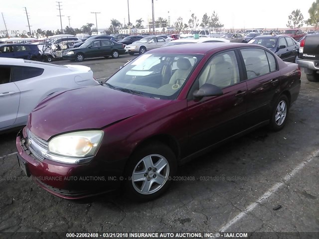 1G1ZT548X5F182105 - 2005 CHEVROLET MALIBU LS 勃艮第红 照片 2