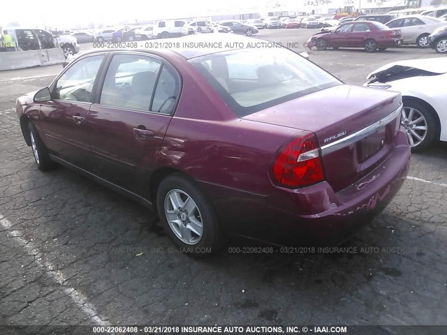 1G1ZT548X5F182105 - 2005 CHEVROLET MALIBU LS 勃艮第红 照片 3