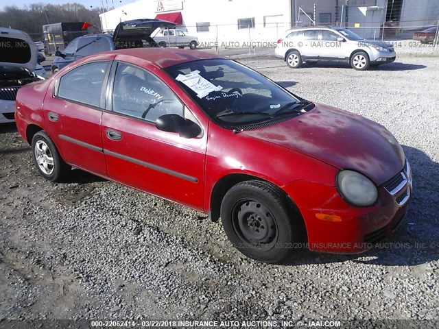 1B3ES26C33D110438 - 2003 DODGE NEON SE RED photo 1