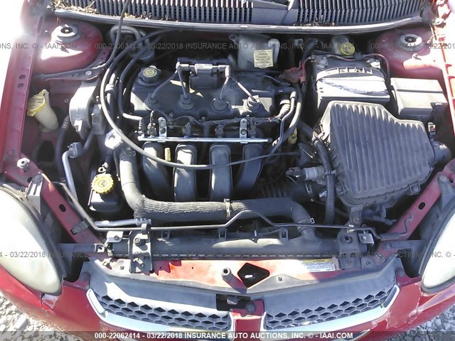 1B3ES26C33D110438 - 2003 DODGE NEON SE RED photo 10