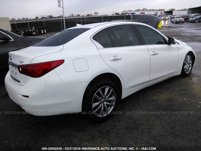 JN1BV7AR3EM700033 - 2014 INFINITI Q50 PREMIUM/SPORT WHITE photo 4