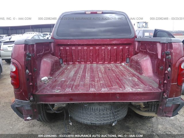 1FTRW07672KE01729 - 2002 FORD F150 SUPERCREW RED photo 8