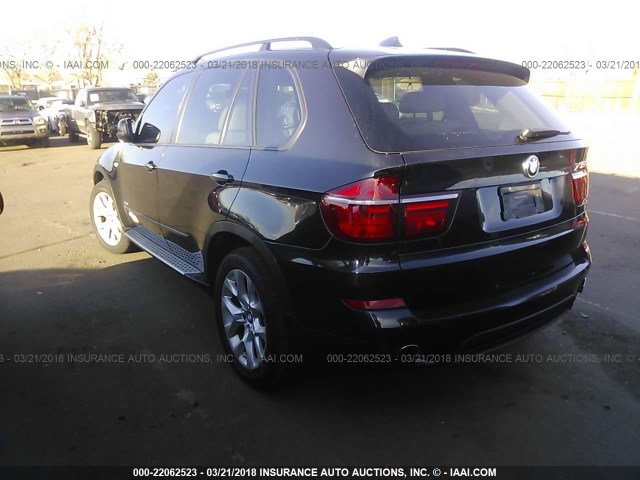 5UXZV4C57BL404162 - 2011 BMW X5 XDRIVE35I BLACK photo 3