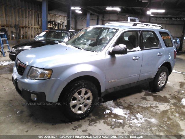 4F2CZ02ZX8KM19648 - 2008 MAZDA TRIBUTE I BLUE photo 2