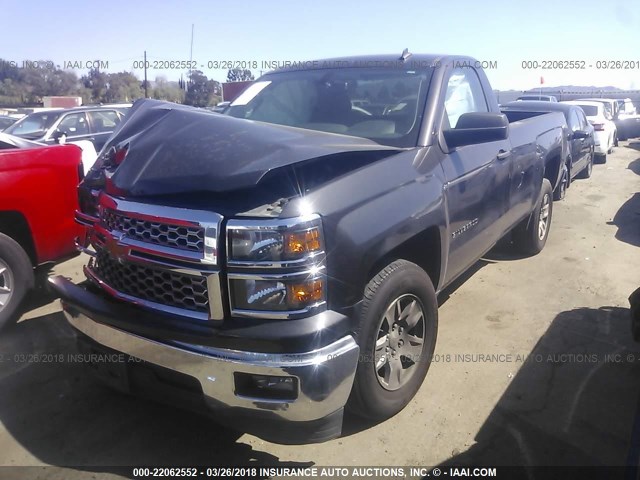 1GCNCREC7EZ205063 - 2014 CHEVROLET SILVERADO C1500 LT BLACK photo 2