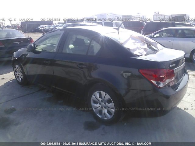 1G1PA5SH8D7222545 - 2013 CHEVROLET CRUZE LS BLACK photo 3