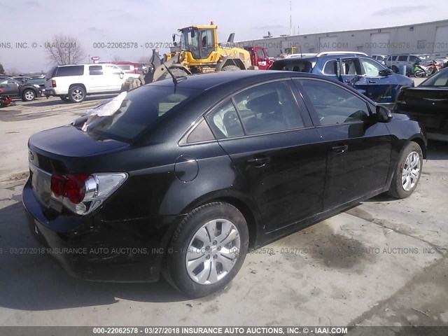 1G1PA5SH8D7222545 - 2013 CHEVROLET CRUZE LS BLACK photo 4