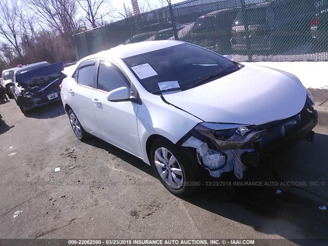 2T1BURHEXEC019010 - 2014 TOYOTA COROLLA L/LE/LE PLS/PRM/S/S PLS WHITE photo 1