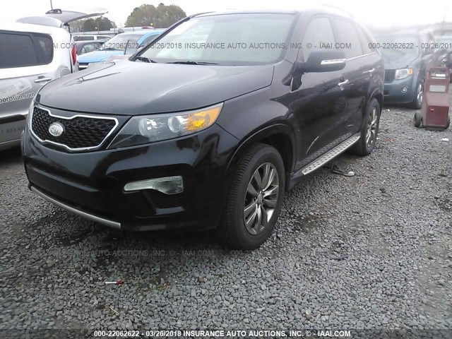 5XYKW4A21DG380755 - 2013 KIA SORENTO SX BLACK photo 2