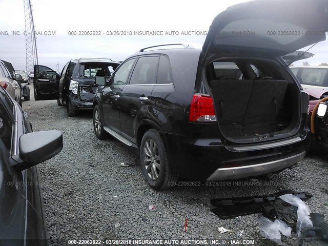 5XYKW4A21DG380755 - 2013 KIA SORENTO SX BLACK photo 3