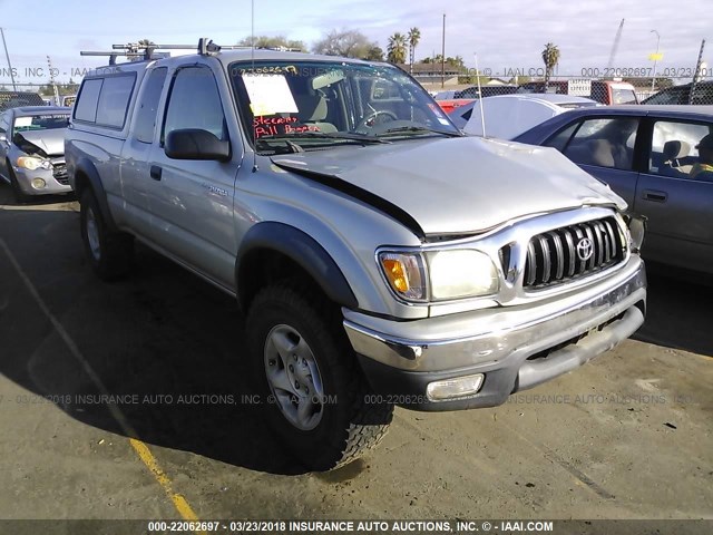 5TEWM72N34Z397130 - 2004 TOYOTA TACOMA XTRACAB SILVER photo 1