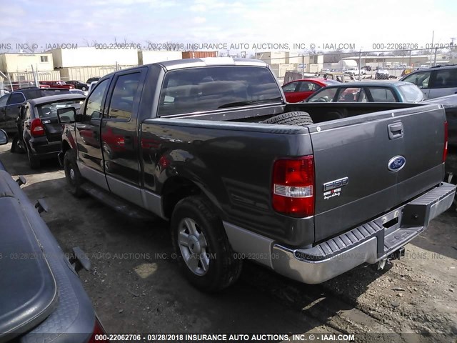 1FTRW12W94FA00224 - 2004 FORD F150 SUPERCREW GRAY photo 3