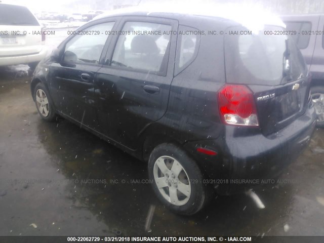 KL1TD66686B615674 - 2006 CHEVROLET AVEO LS 黑色 照片 3